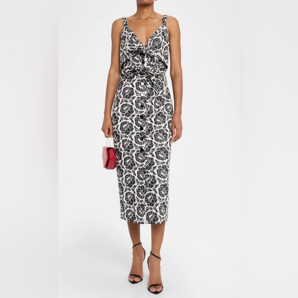 Toccin
Gia Double Tie-Front Midi Dress
